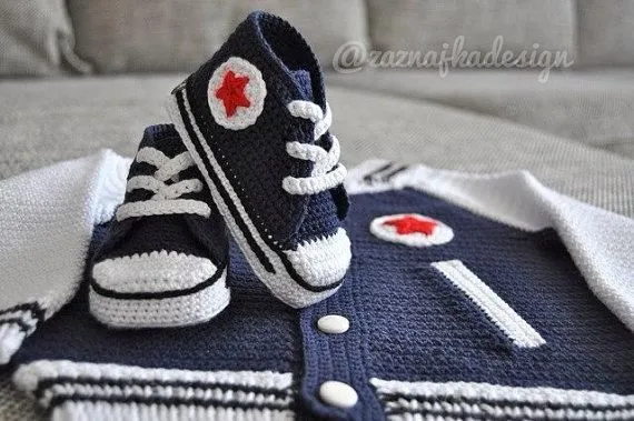 Todo para Crear ... : zapatillas en crochet para bebe. Shoes, high ...