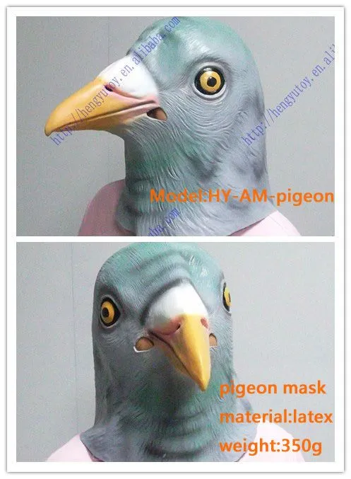 Creepy Pigeon Head látex de goma máscara del partido de los ...