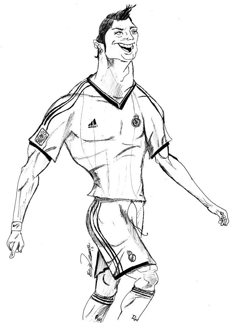 Cristiano Ronaldo Coloring Printables Crokky Coloring Pages