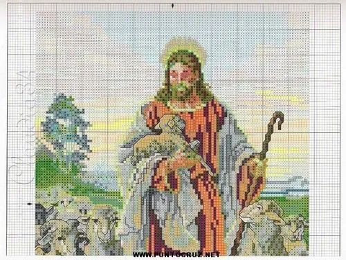 Cristo en punto de cruz patrones gratis - Imagui