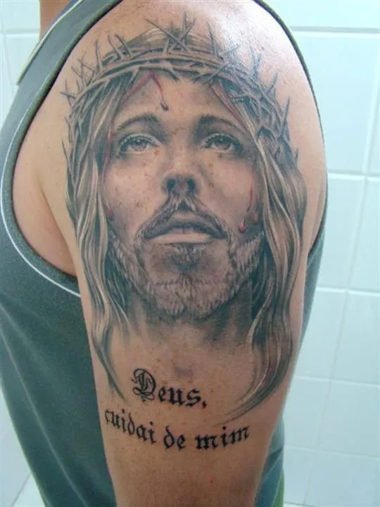Cristo #tattoo #jesus #arm | Tatuagens by Mr. Paul | Pinterest ...