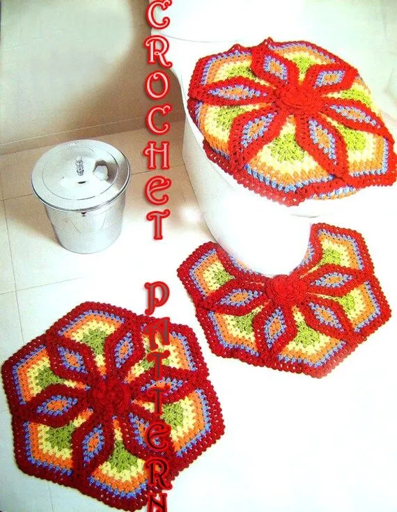Crochet accesorios alfombras patrón para el por ErenaCrochetStudio
