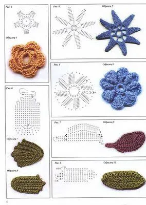 Crochet con amor: Flores, hojas, etc...