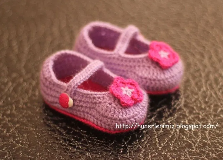 Crochet Baby Slippers - Tutorial | Crochet-Zapatitos BB ...