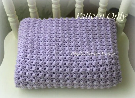 Crochet bebé manta patrón fácil de hacer por olgascrochetfrenzy