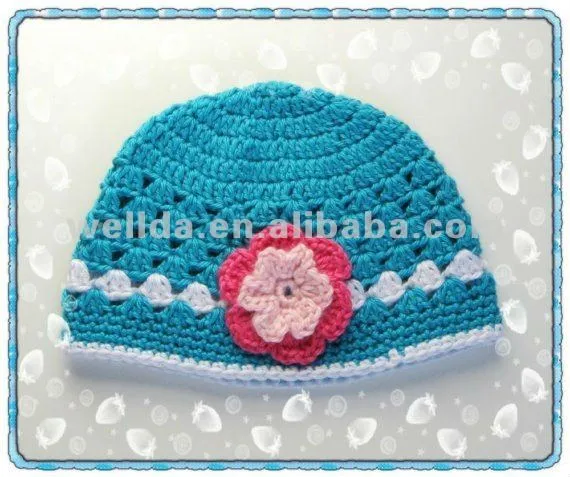 crochet bebé patrón sombrero chica-Sombreros y Gorras Bebé ...