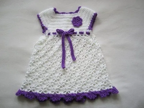 Esquema para tejer vestido de bebé - Imagui
