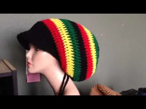 Crochet Brimmed Rasta Tam - YouTube