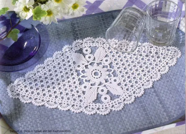 Carpetas en crochet ovaladas patrones - Imagui