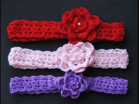 Crochet : Cintillo o Diadema - YouTube