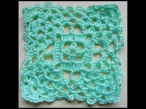 Crochet : Cuadrado # 6 | RepeatVids