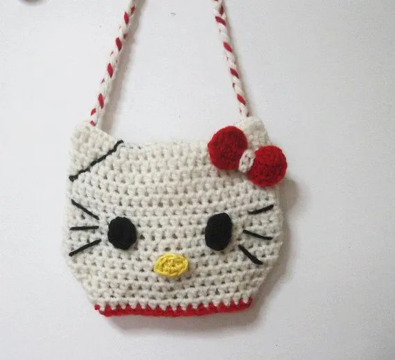 Crochet y demos: Bolso hello kitty