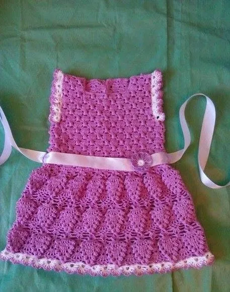Crochet: Dress for girls GRAFICOS NO SITE | Crochet para bbs e ...