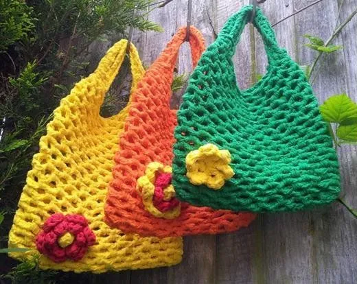 patron-bolso-crochet-trapillo | Bolsos | Pinterest