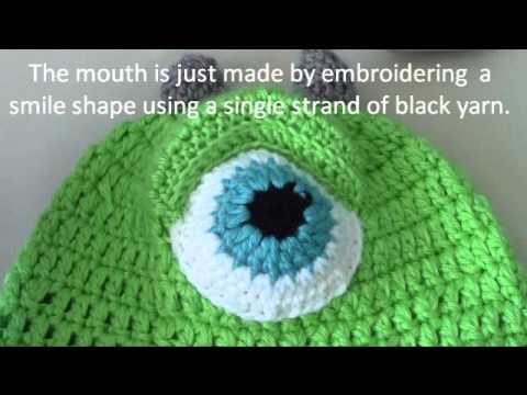 Crochet Green One Eye Monster - Video two - YouTube