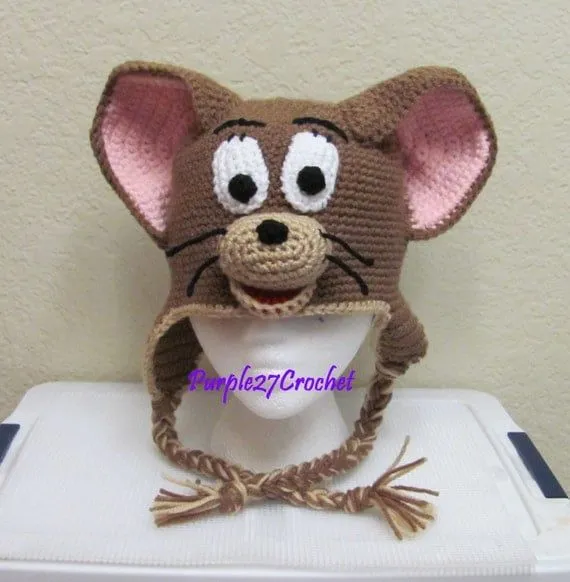 Crochet a Jerry el ratón Sombrero / gorrita por Purple27Crochet