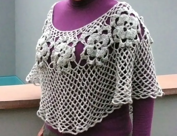 Patron para tejer poncho crochet - Imagui