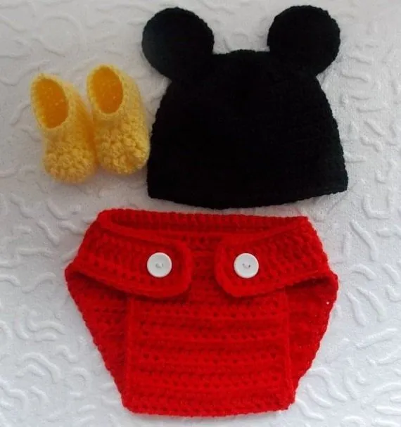 Crochet Mickey Mouse outfit-Mickey Mouse crochet by StephanDesign