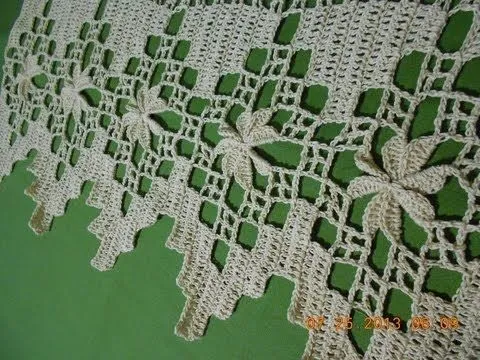 Crochet orilla de picos en flor 2 de 4