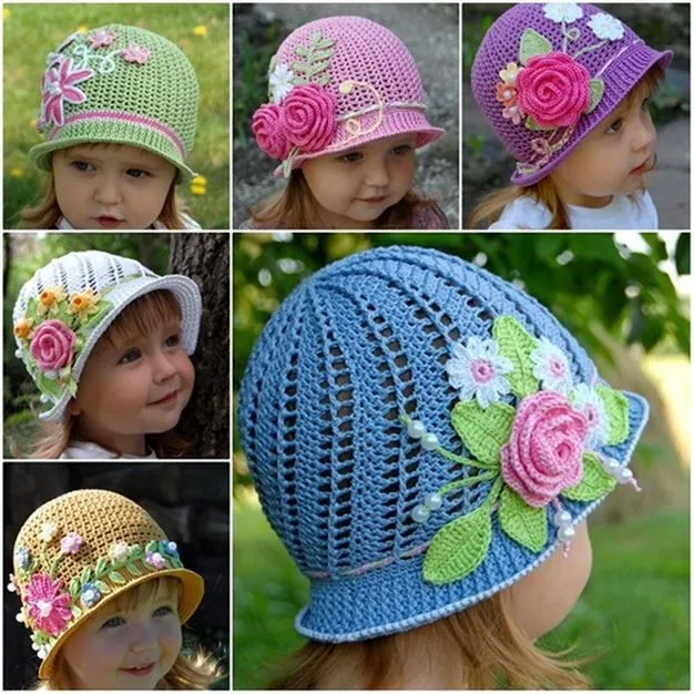 Crochet-Panama-Hats-for-girls- ...