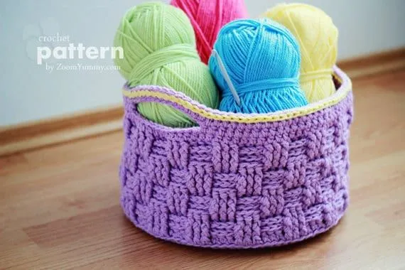 Crochet Patrón cesta de ganchillo grande patrón Nº por ZoomYummy