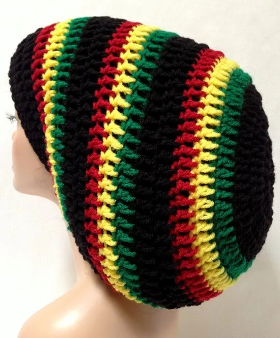 Crochet Rasta Tam. Unisex Dreadlocks Hat. Bob Marley crochet Tam ...