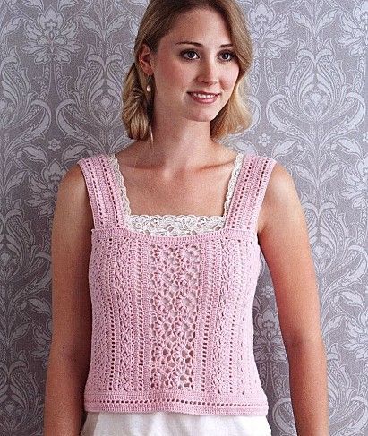 Crochet Sweaters and Shirts on Pinterest | Crochet Tops, Free ...
