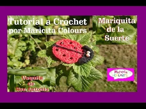 Crochet Tutorial Mariquita de la Suerte "Maricita" /Vaquita de San ...