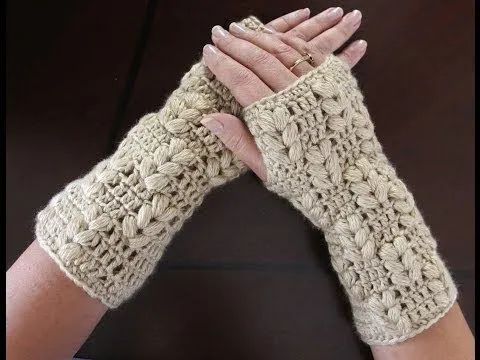 Crochet : Guates sin dedos (Mitones). Parte 1 de 3 - YouTube