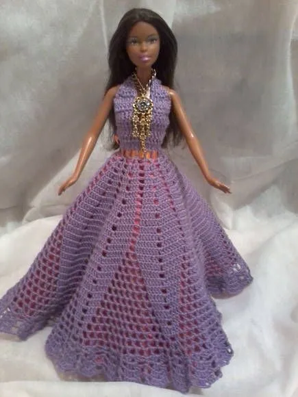 Crochet vestidos barbie - Imagui