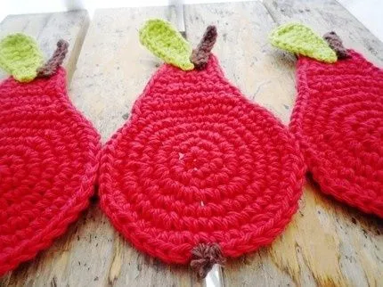 Crochet whit Pili: Portavasos en forma de frutas!! | frutas en ...