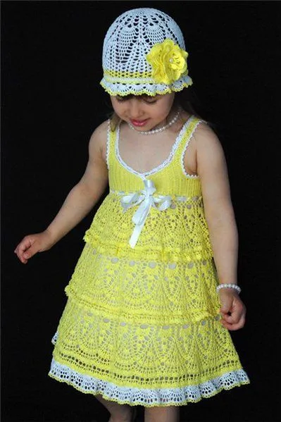 CROCHET": VESTIDO PARA NIÑA (HECHO POR Tasha Podakova) CROCHET": VESTIDO PARA NIÑA (HECHO POR Tasha Podakova)