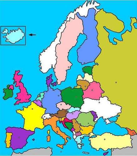 Croquis del mapa politico de europa - Imagui