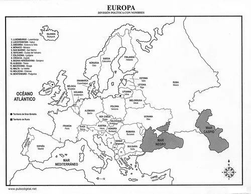 Mapa de europa en blanco para imprimir - Imagui