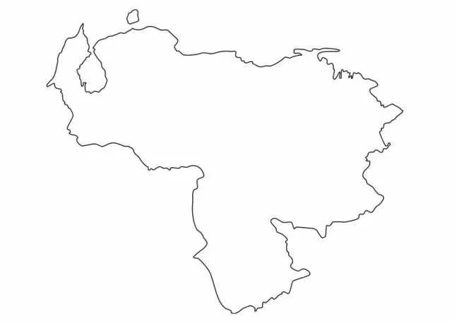 Croquis del mapa de Venezuela en blanco - Imagui