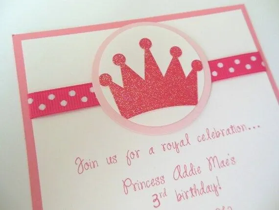 Crown Princess invitaciones cumpleaños por sillylittlegoose en Etsy