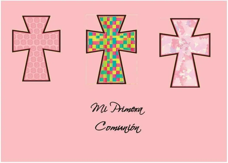 CRUCES PARA PRIMERA COMUNION | papel decorado | Pinterest