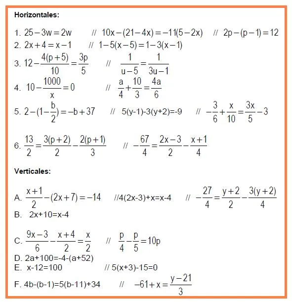 CRUCIGRAMA ALGEBRAICO: Resolución de ecuaciones de primer grado ... CRUCIGRAMA ALGEBRAICO: Resolución de ecuaciones de primer grado ...