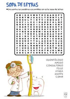 Sopa de letras para niños de primaria - Imagui