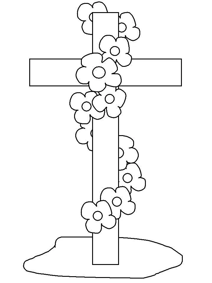 cruz catolica para colorir - Pesquisa Google | Cross coloring page, Easter  coloring pages, Remembrance day art