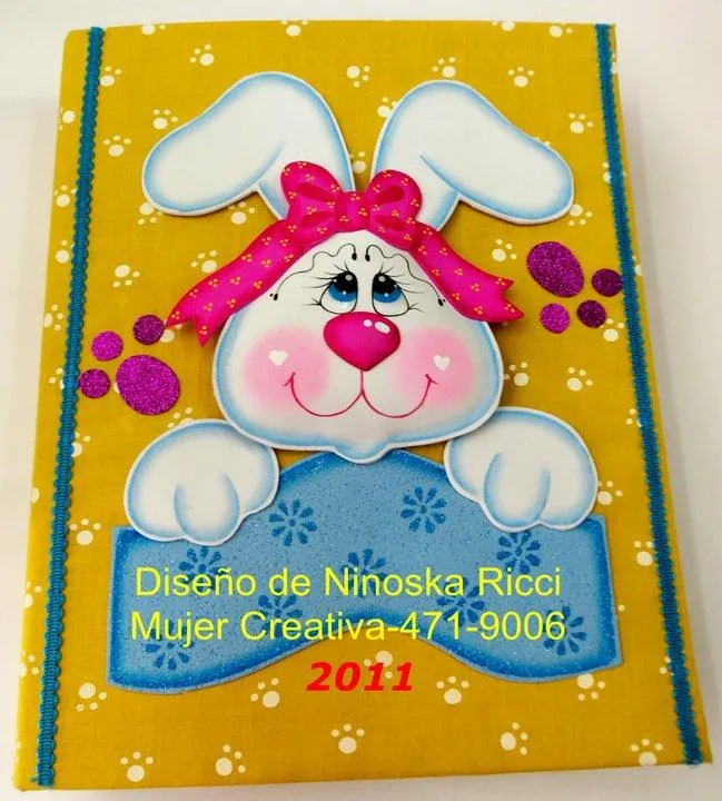 Cuaderno decorado Conejo - Todo en Goma Eva