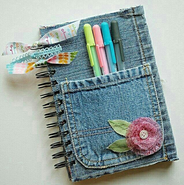 Cuaderno Forrado con mezclilla | Cuadernos | Pinterest