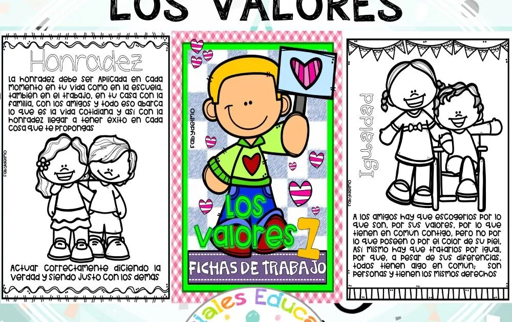 Cuaderno de Valores para Niños | Materiales Educativos para Maestras