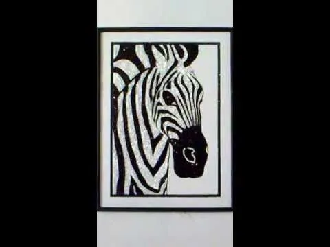 Cuadro Anylu: Cebra Izq.en fondo blanco - YouTube