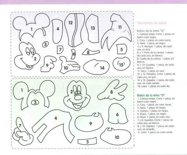 Cuadro con Letras de Mickey - Todo en Goma Eva