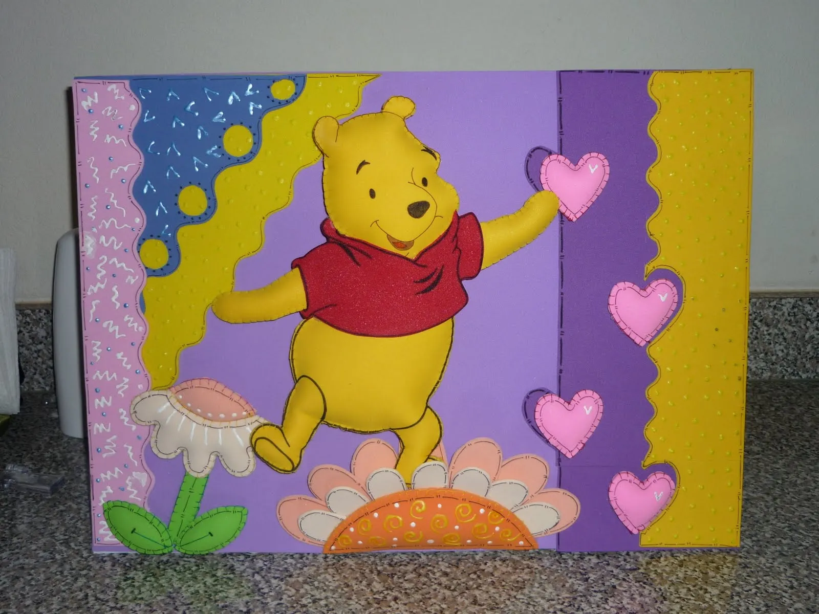 Cuadro de Winnie Pooh en tercera dimension (relleno)... Cuadro de Winnie Pooh en tercera dimension (relleno)...