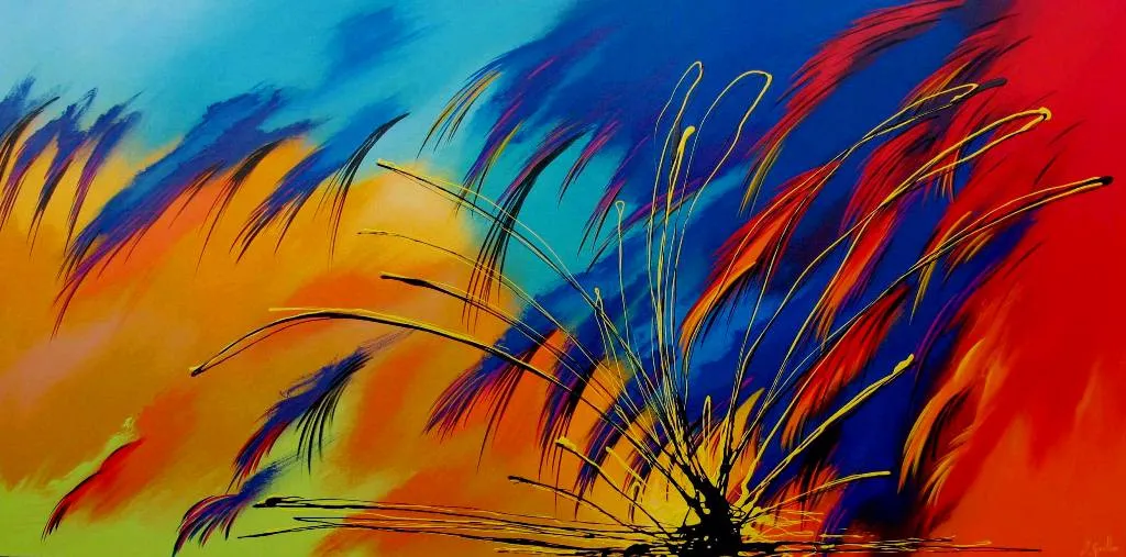 Cuadros abstractos pintados con acrílico | Bodegones y Paisajes ... Cuadros abstractos pintados con acrílico | Bodegones y Paisajes ...