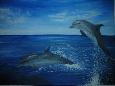 Los cuadros de Ascensión Costela: Delfines