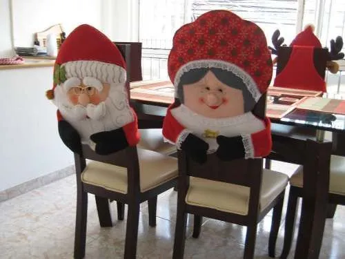 Cubre Sillas Navideños | Ideas navideñas | Pinterest | Chair Backs ...