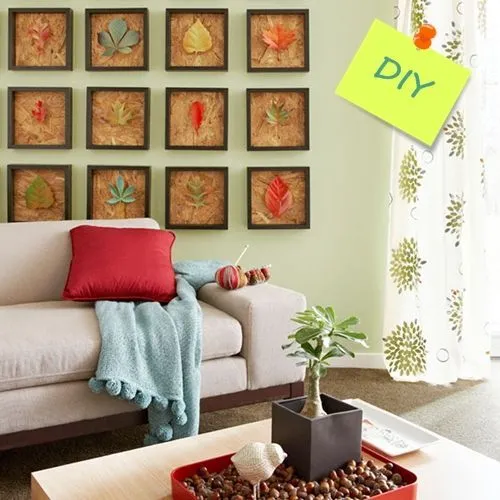 Hacer cuadros decorativos con hojas secas | Decomanitas